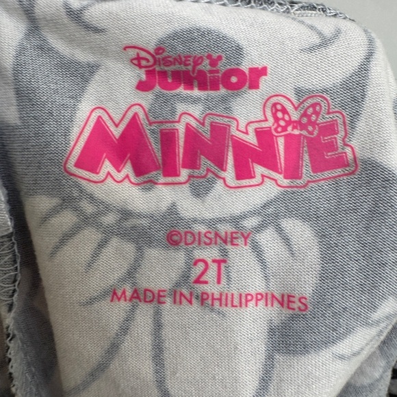 Disney 2T Black and Gray Minnie Mouse Face Facial Expression Leggings Pants - Picture 4 of 5